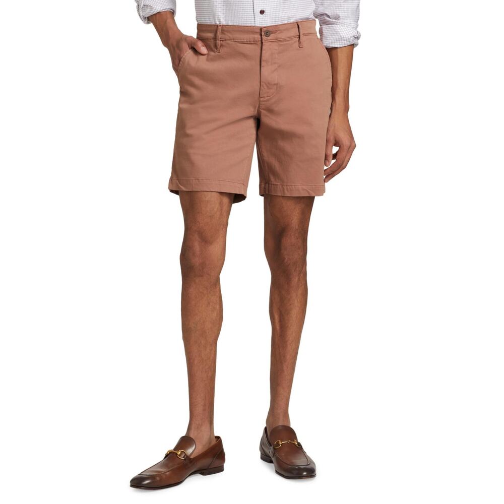 New AG Adriano Goldschmied Sz 40 Pink Wanderer Stretch Cotton 8” Chino Shorts